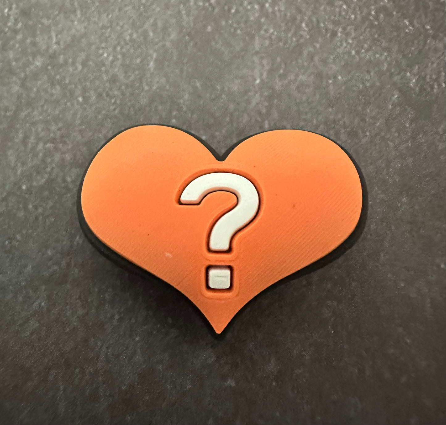 Heart Question mark shoe charm