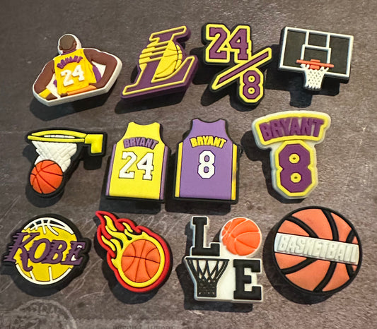 Kobe Bryant Basketball shoe charm set