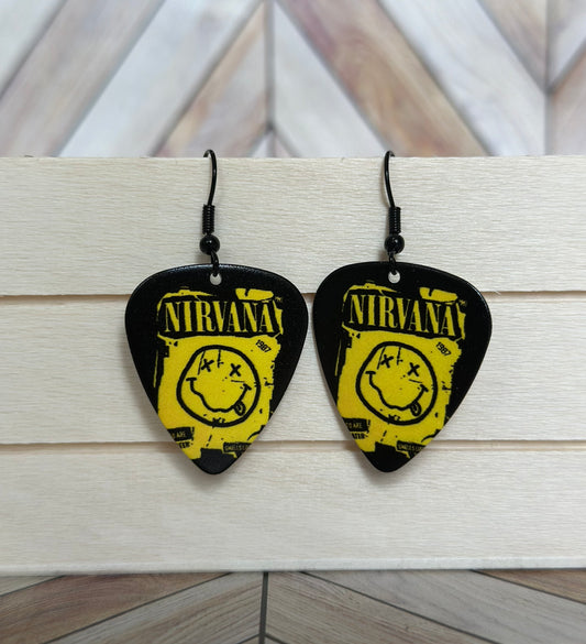 Nirvana Guitar Pick Earrings