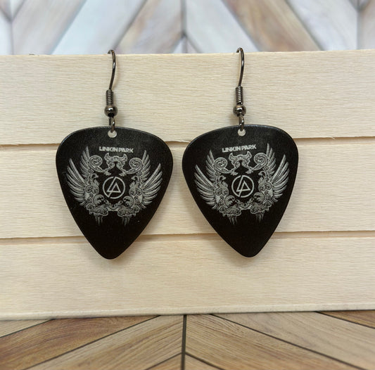 Linkin Park Guitar Pick Earrings