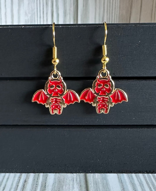 Devil Bat charm Earrings