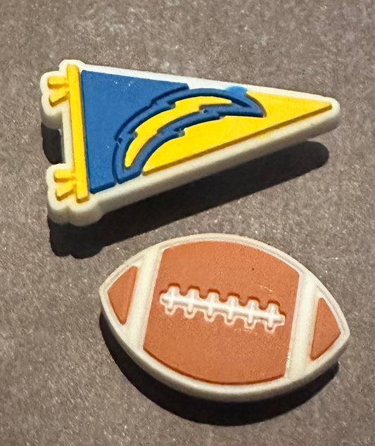 Chargers Football shoe charm set