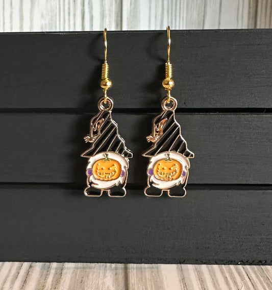 Halloween Gnome Charm Earrings