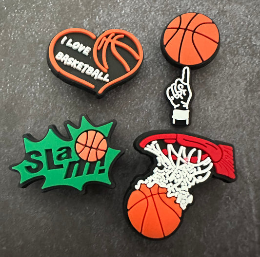 Slam Dunk Basketball shoe charm set