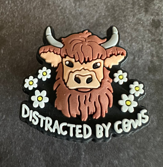 Distracted by Cows shoe charm