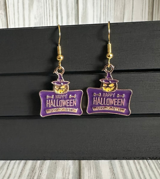 Happy Halloween Charm Earrings