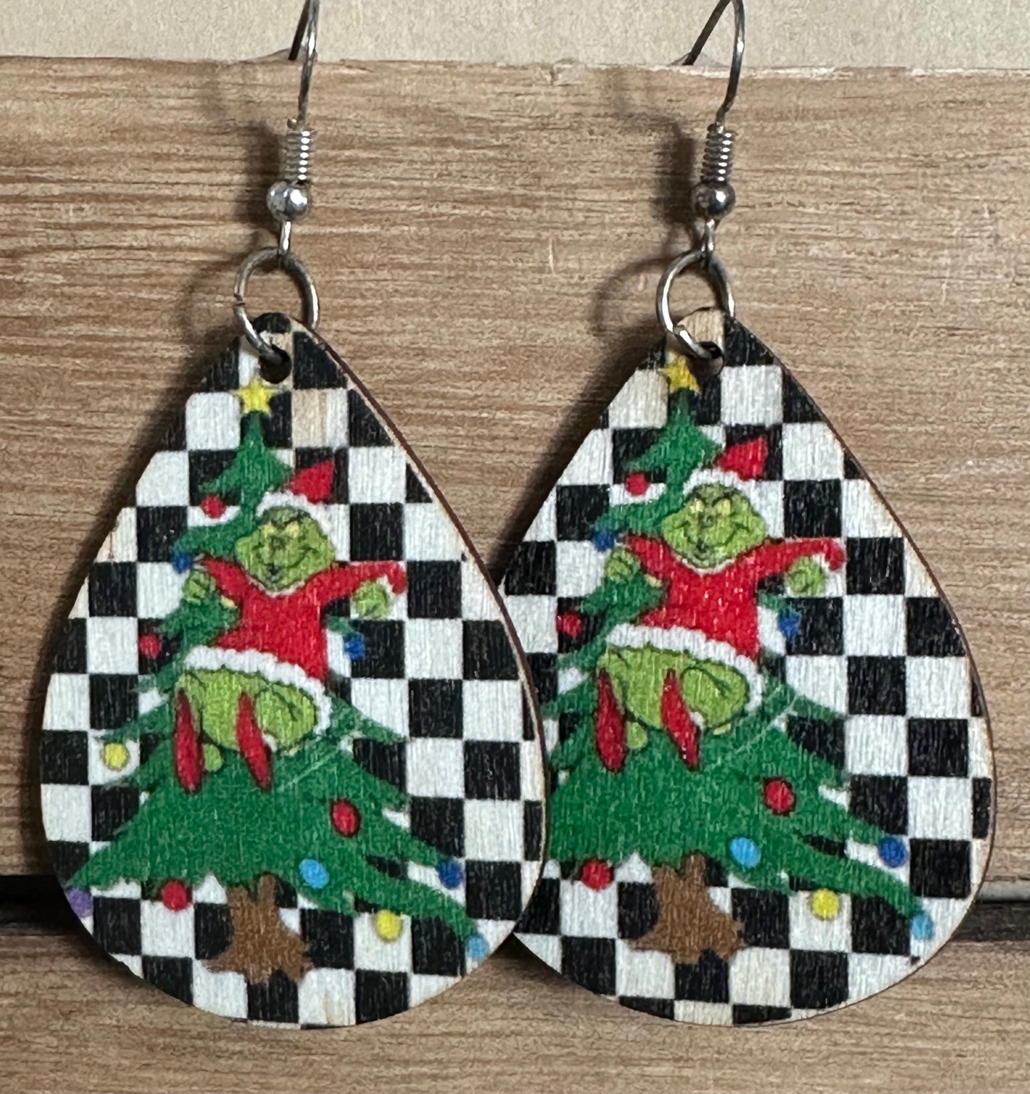 Grinchy Christmas Earrings