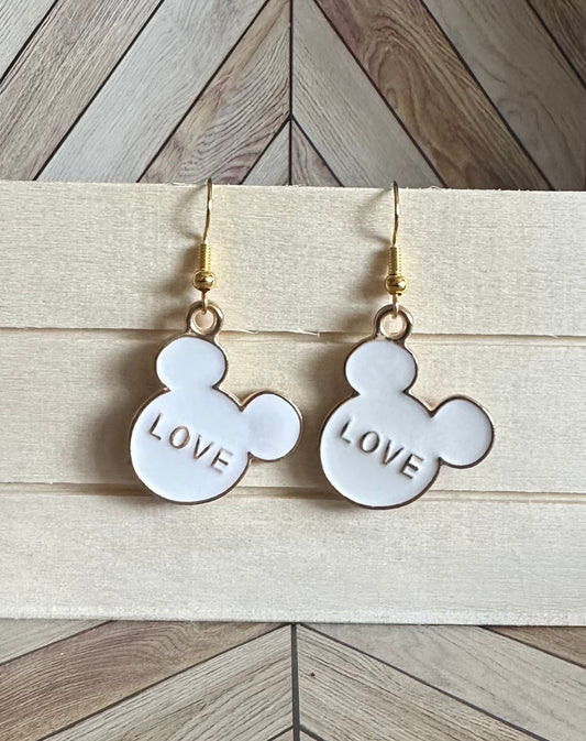 M Mouse Love Earrings