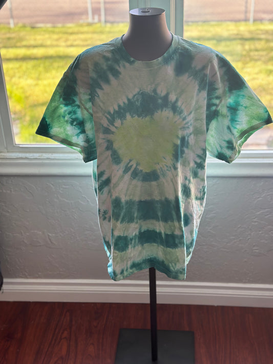 Green Heart Tie-Dye tee