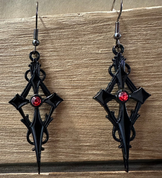 Gothic Cross Earrings