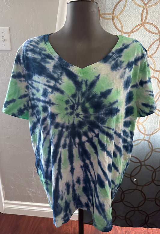 Blue Lagoon Twist Tie-Dye Tee