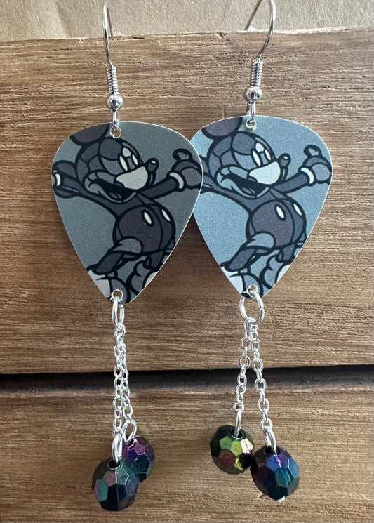 M Mouse Guitar Pick Earrings