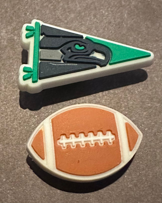 Seattle Football Shoe Charm Set