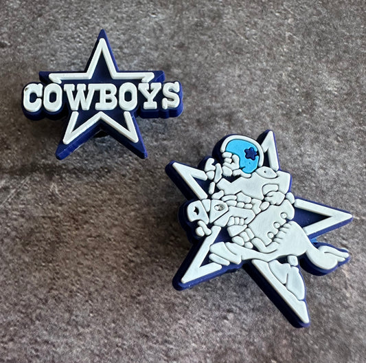 Cowboys stars football charm set