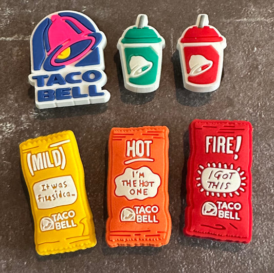 Taco B shoe charm set