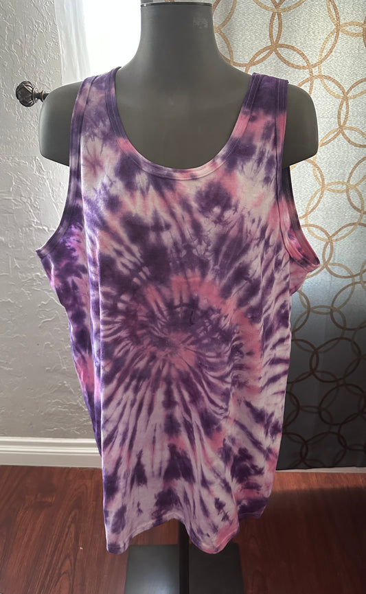 Grape Cotton Candy Tie-Dye Tank