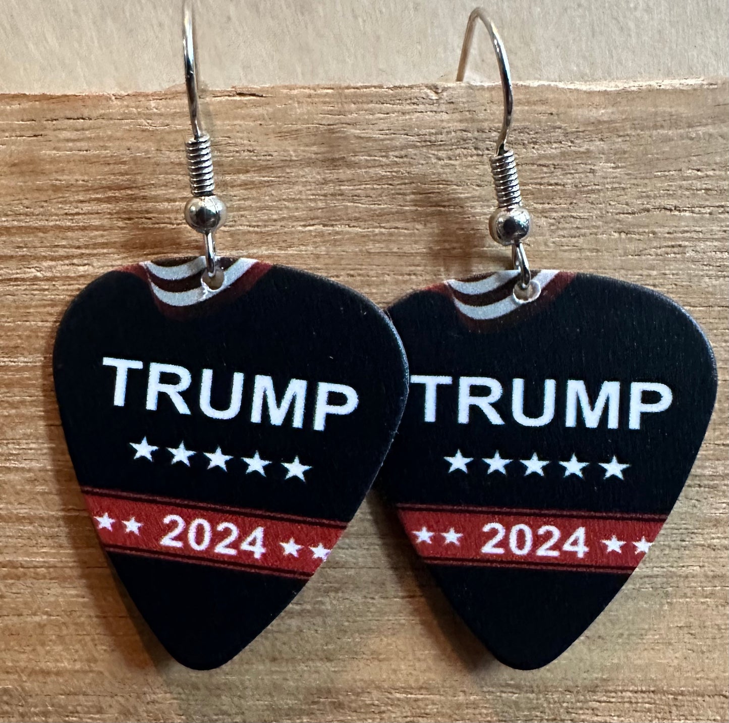 Trump Guitar Pick Earrings