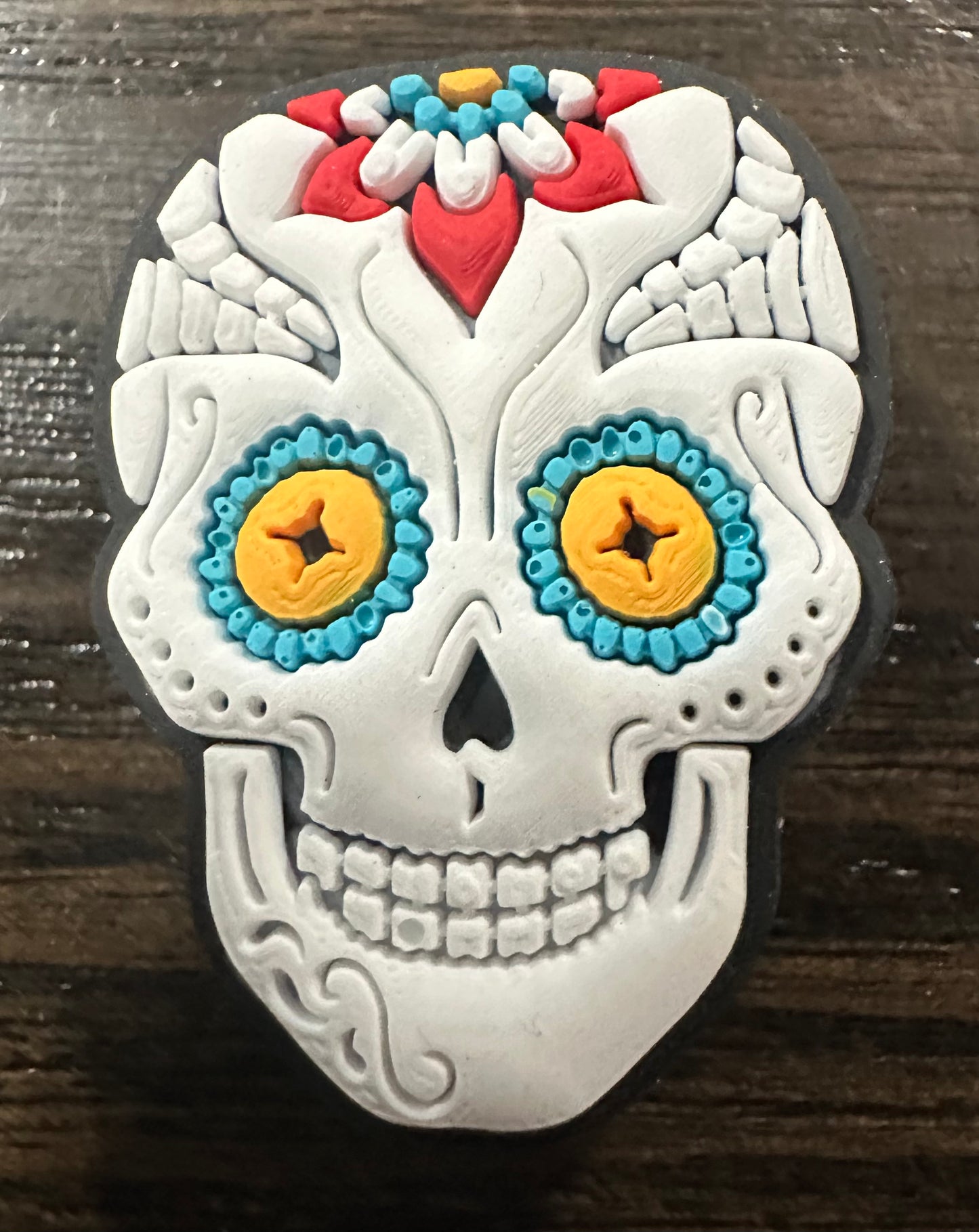 Sugar skull shoe charm