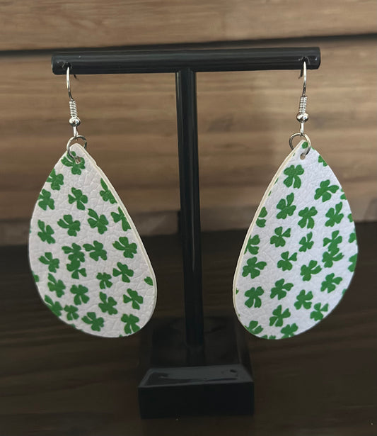 Lucky Clover Teardrop Earrings