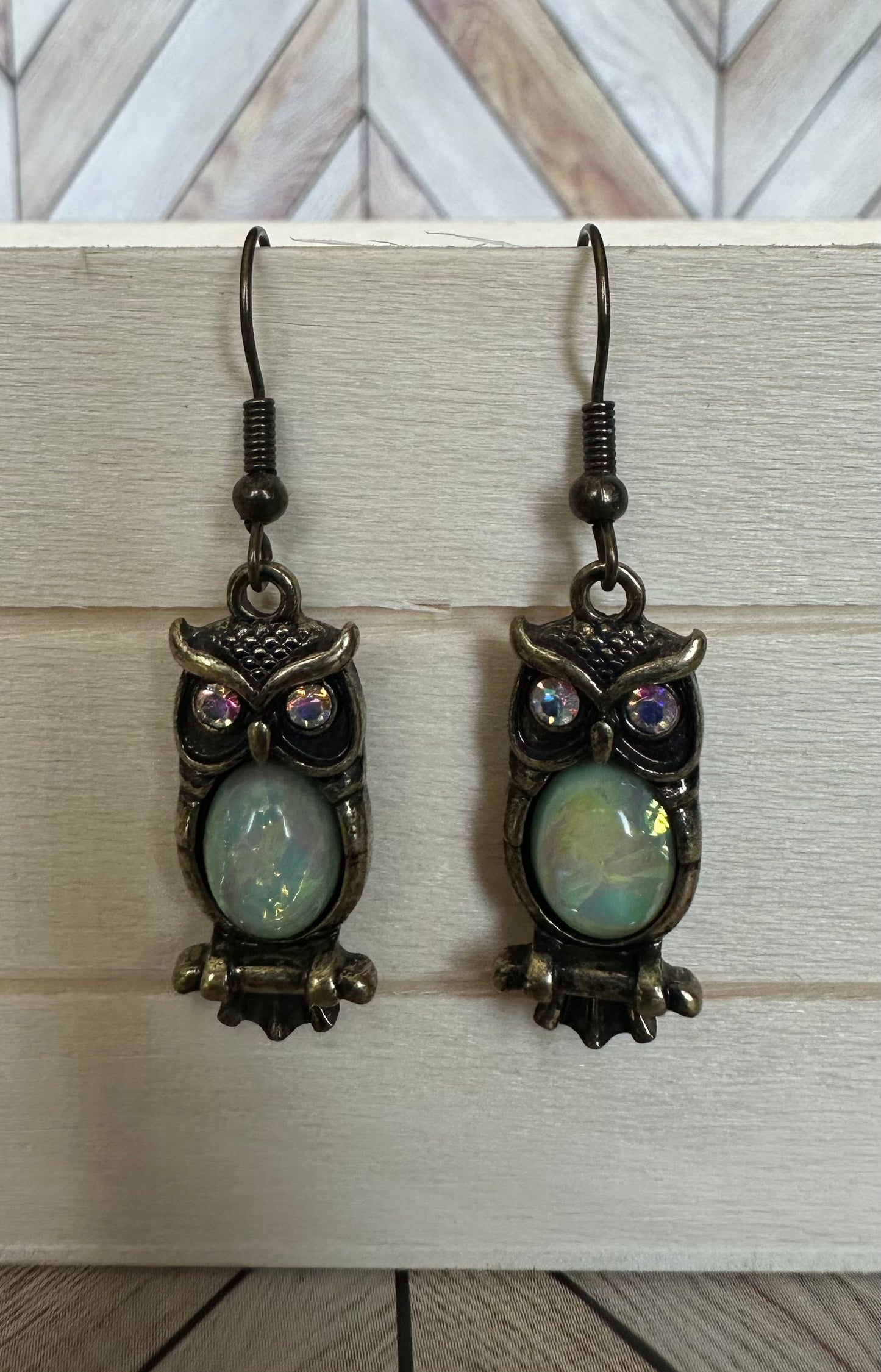 Owl Moonstone Earrings