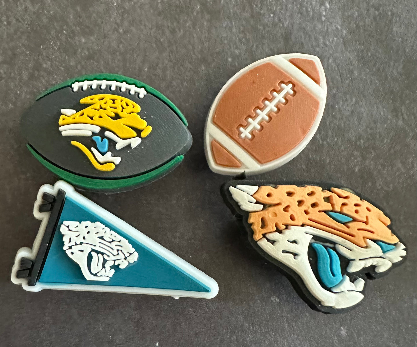Jacksonville football Shoe charm set