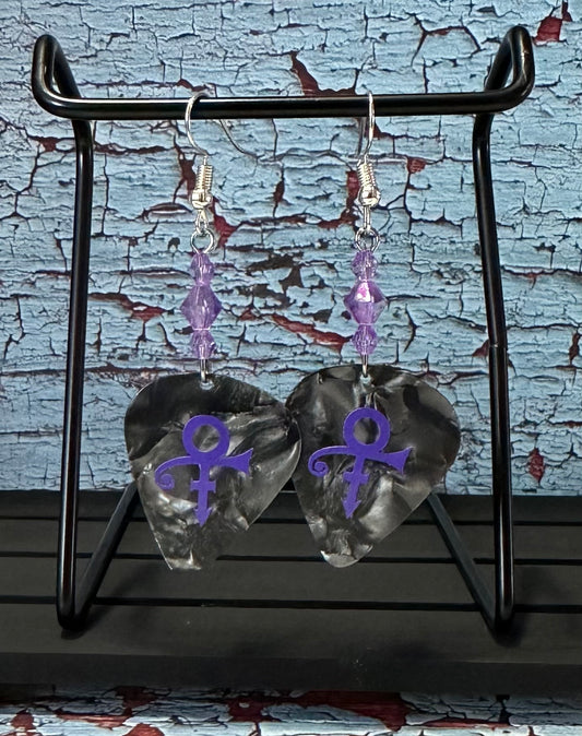 Prince Guitar Pick Earrings