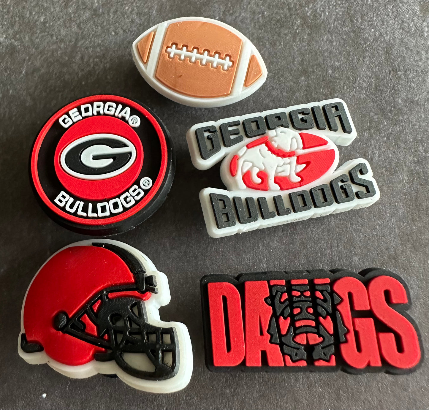Georgia Football shoe charm set