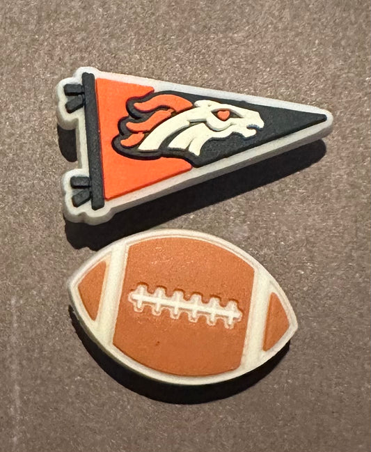 Denver Football Shoe charm Set