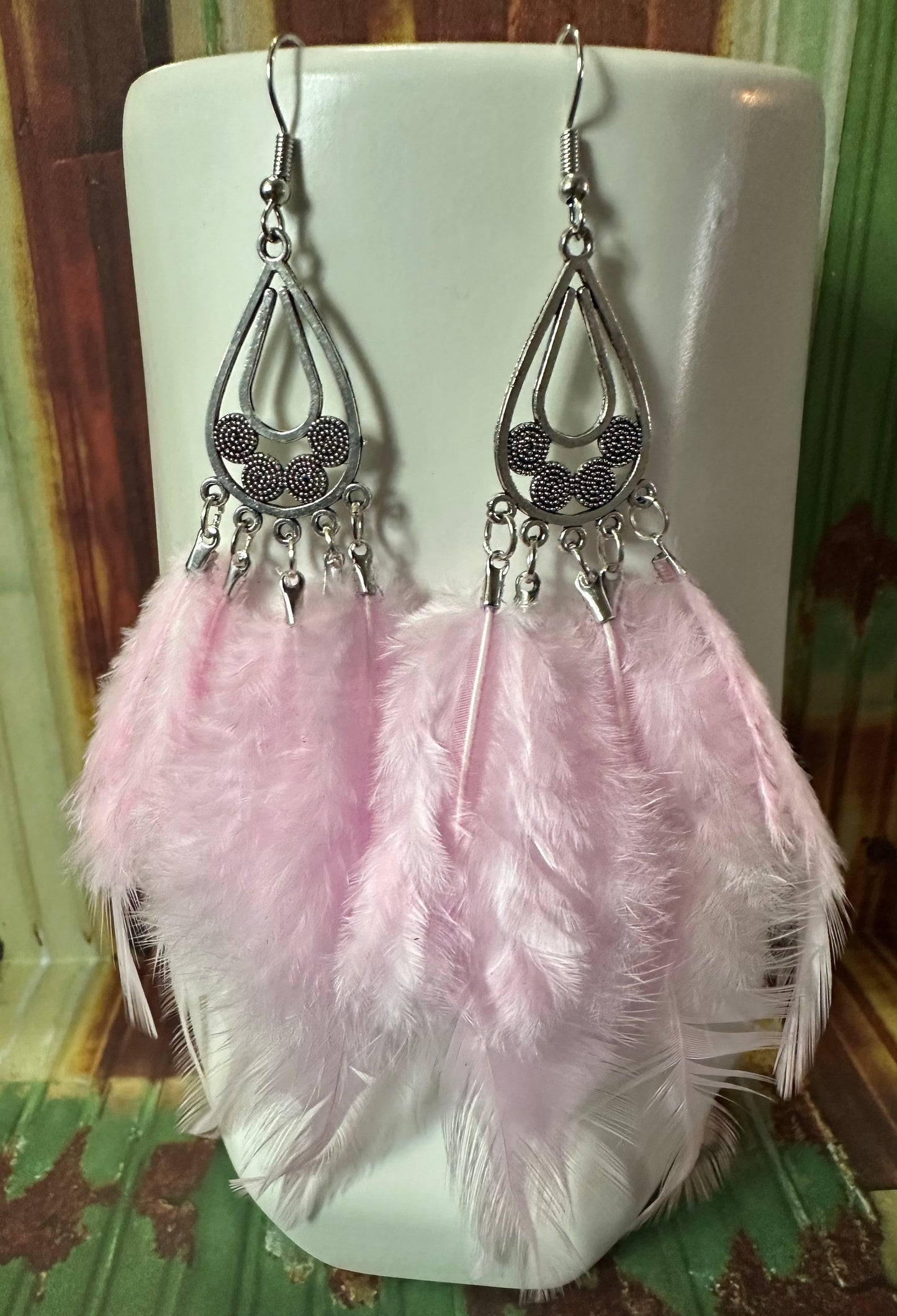 Light pink Dreamcatcher Earrings