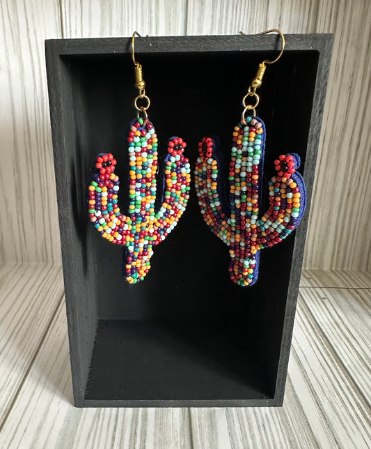 Cactus Beaded Earrings