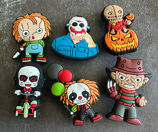 Horror movie Shoe Charm set