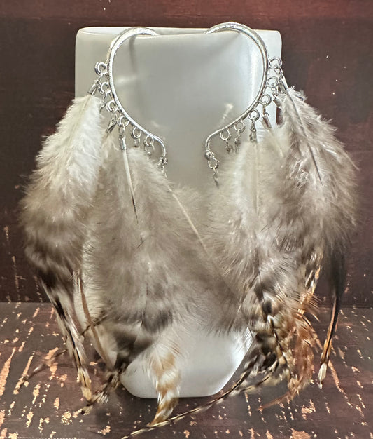 Rooster Feather Earcuffs