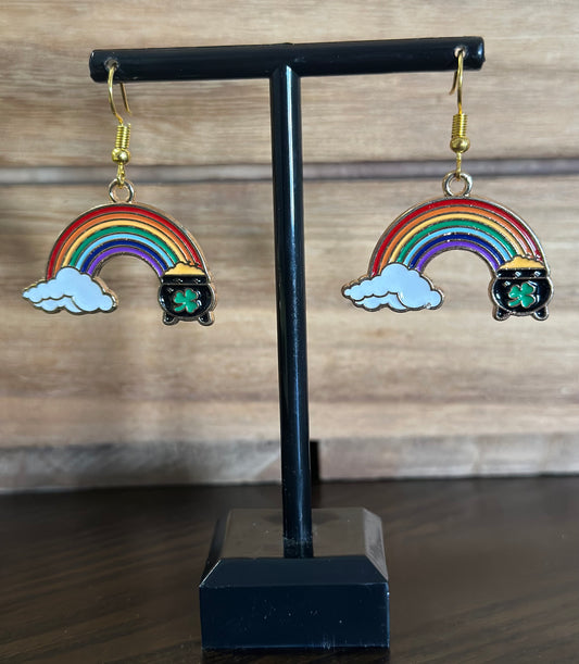 Lucky Rainbow Charm Earrings