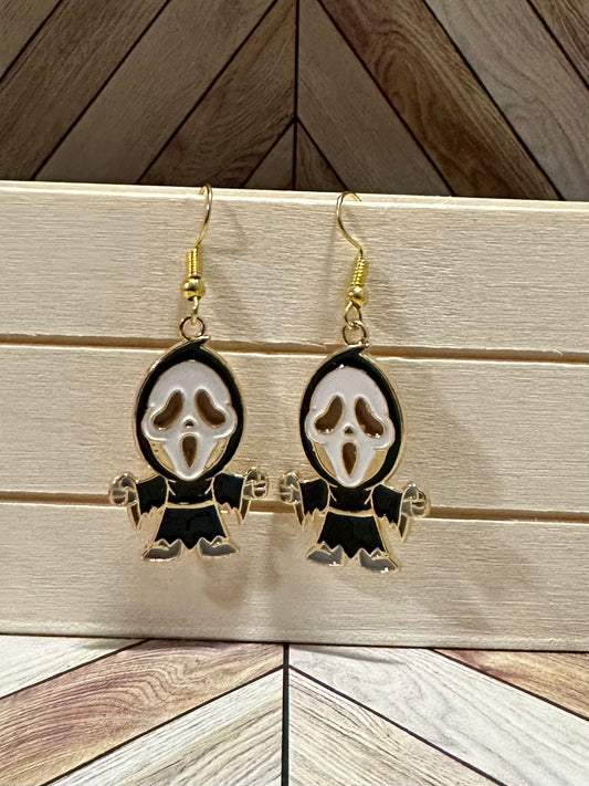 Horror Ghosty Face Earrings