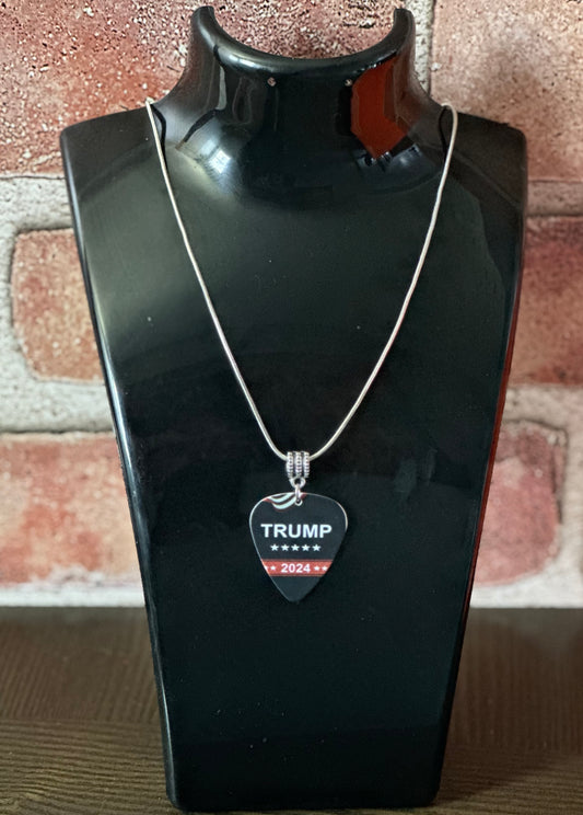 Trump Guitar Pick Necklace