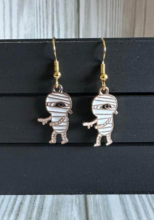 Mummy Charm Earrings