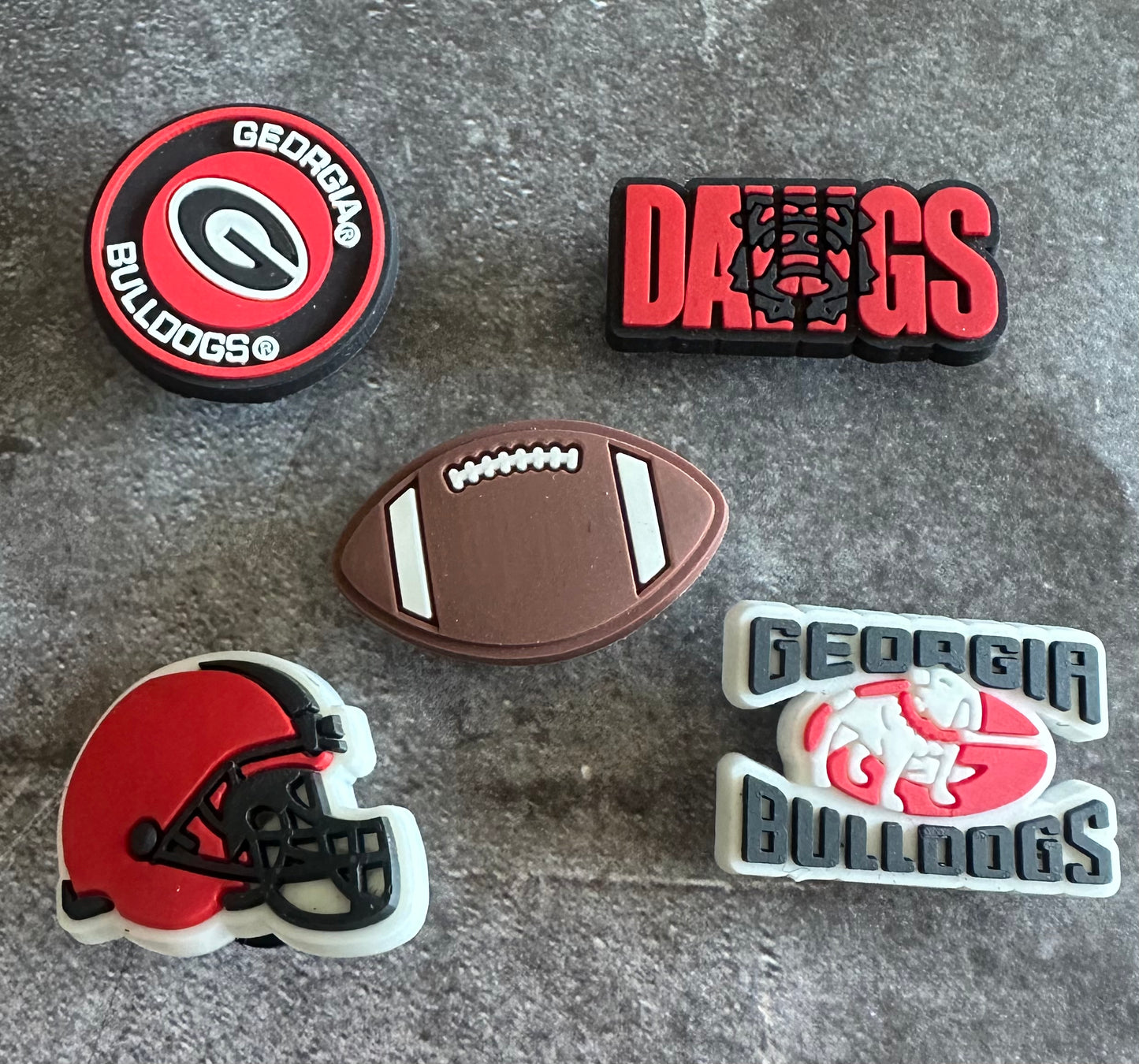 Georgia Bulldogs shoe charm set