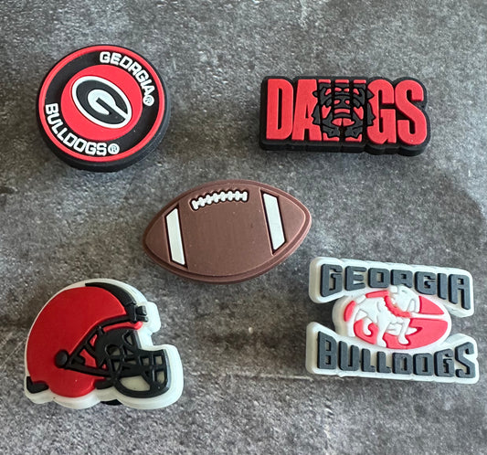 Georgia Bulldogs shoe charm set