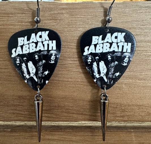 Black Sabbath Guitar Pick Earrings