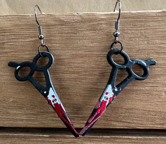 Bloody Scissors Earrings