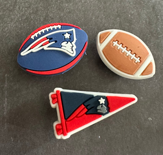 New England Football Shoe Charm set