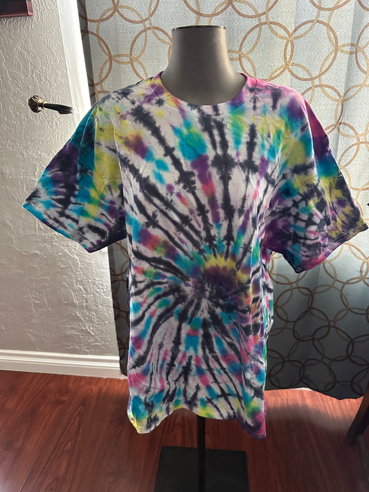 Groovy Vibration Spiral Tie-Dye tee
