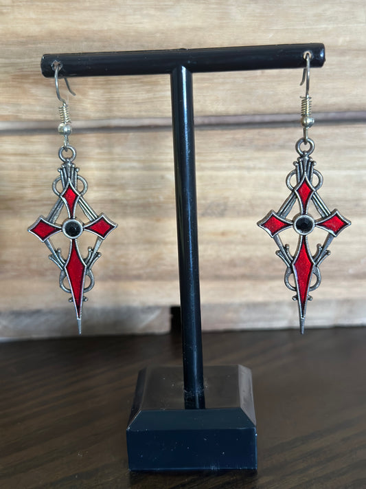 Red Cross Earrings