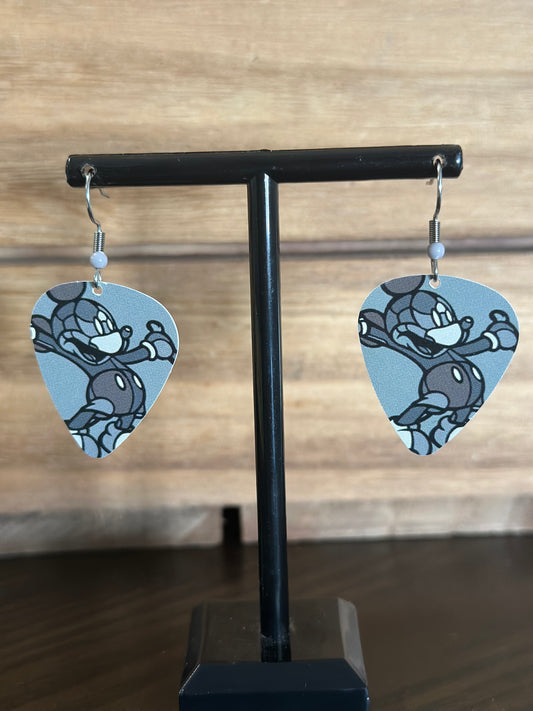 M Mouse Guitar Pick Earrings