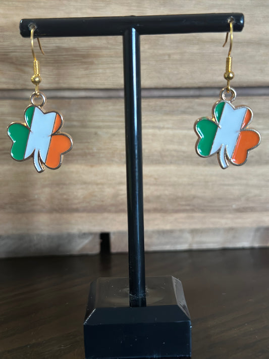 Lucky Irish Clover charm Earrings