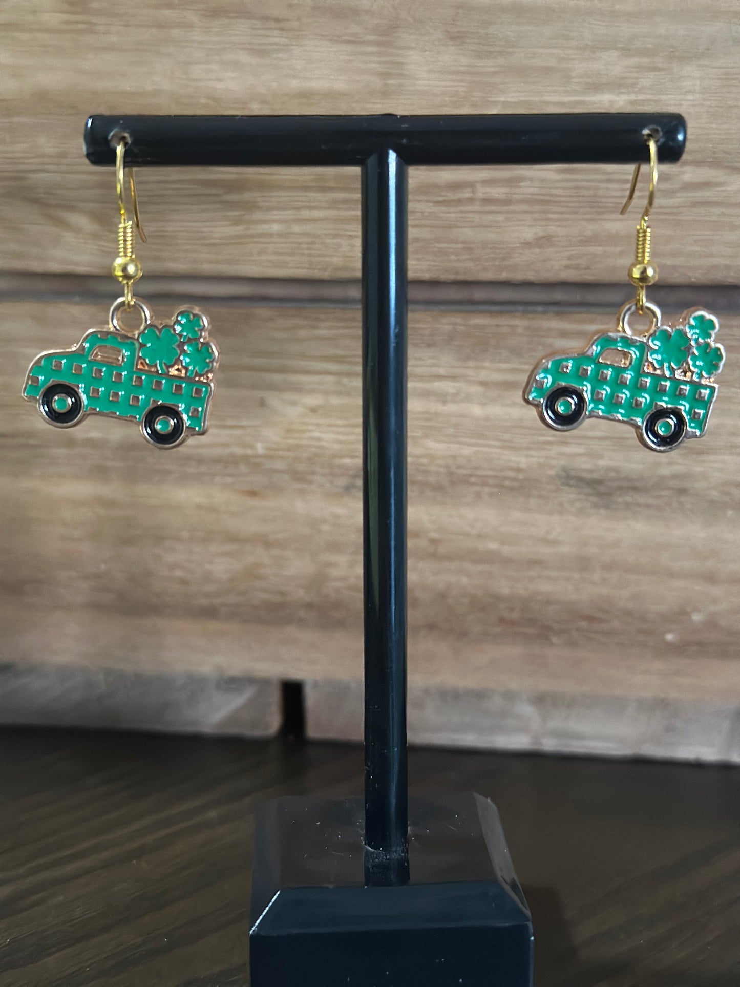 Lucky clover Truck Charm Earrings