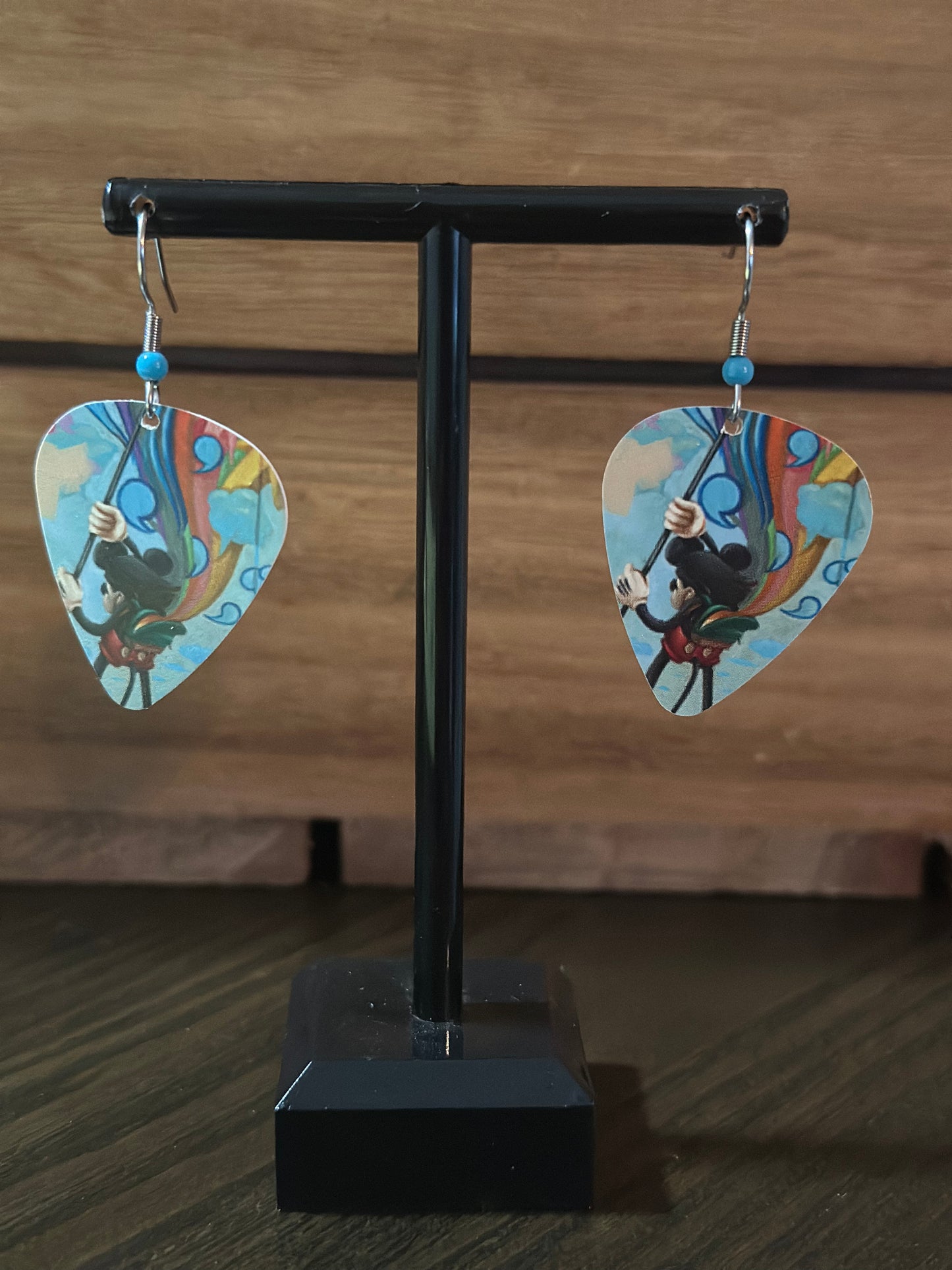 M Mouse Guitar Pick Earrings