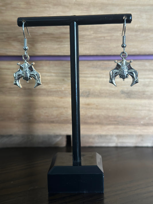 Spooky Bat charm Earrings!