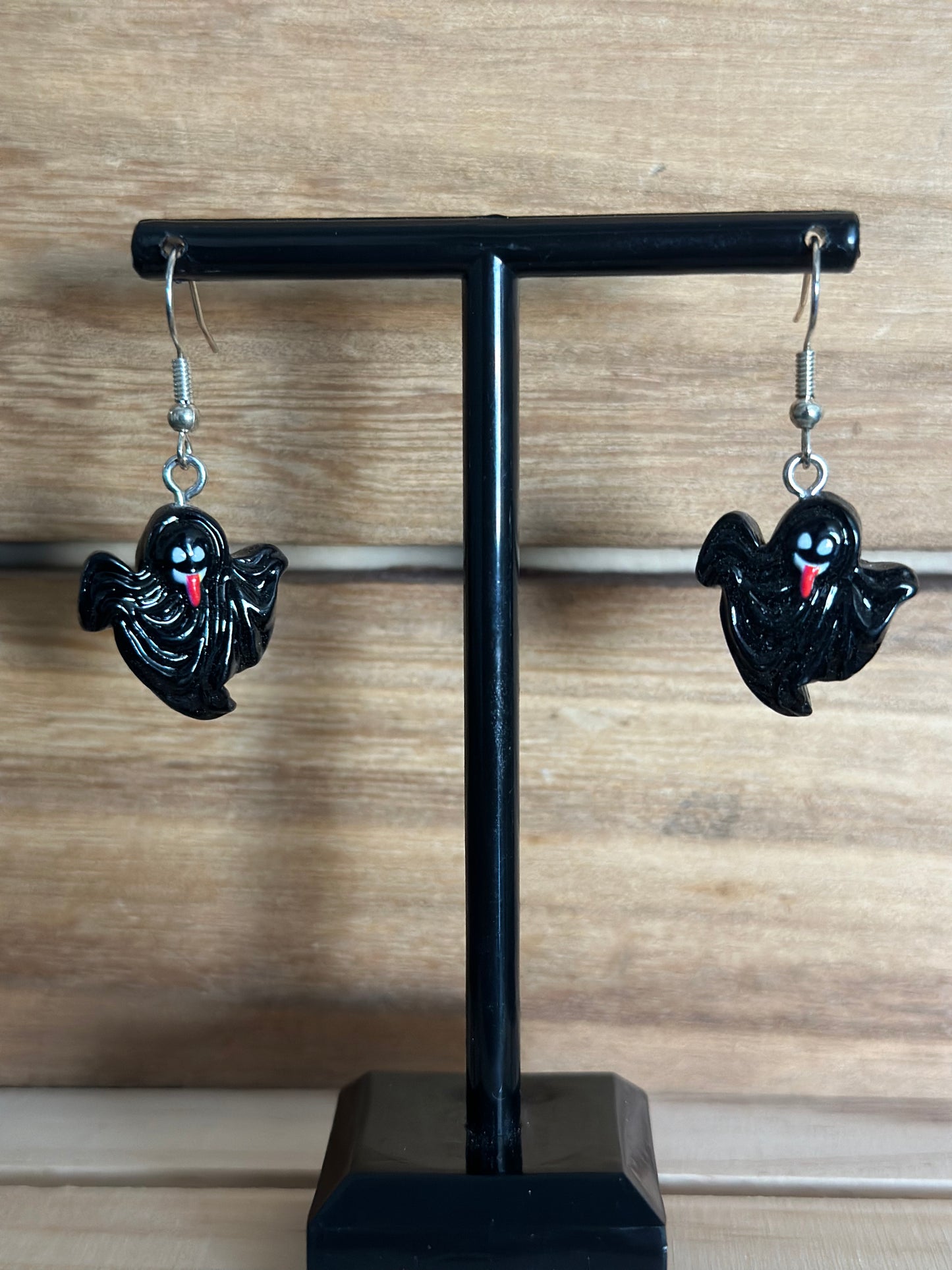 Black Ghost Charm Earrings