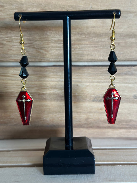 Spooky Coffin Earrings